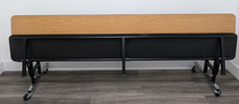 Load image into Gallery viewer, 8ft Mobile Convertible Bench Table, Medium Oak, Adult Size (RF)