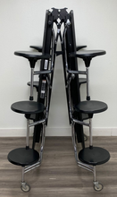 Load image into Gallery viewer, 10ft Cafeteria Lunch Table w/ 12 Stool Seat, Gray Top, Black Seat, Adult Size (RF)