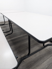 Load image into Gallery viewer, 10ft Cafeteria Lunch Table w/ Bench Seat, Gray Top, Adult Size (RF)