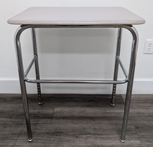 Load image into Gallery viewer, Academia Student Desk w/ Hard Plastic  Gray Top, U Brace, No Book Box, Non Adjustable (RF)