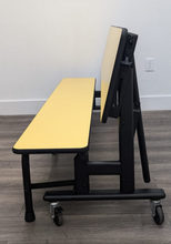 Load image into Gallery viewer, 6ft Mobile Convertible Bench Table, Yellow, Elementary Size (RF)