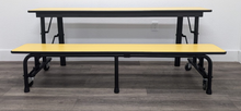 Load image into Gallery viewer, 6ft Mobile Convertible Bench Table, Yellow, Elementary Size (RF)