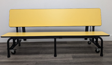 Load image into Gallery viewer, 6ft Mobile Convertible Bench Table, Yellow, Elementary Size (RF)