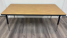 Load image into Gallery viewer, 36" x 72" Rectangle Activity Table, Adjustable Legs, Wood Grain Top (RF)