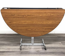 Load image into Gallery viewer, 60 inch Round Cafeteria Lunch Folding Table, Wood Grain Top, Adult Size (RF)