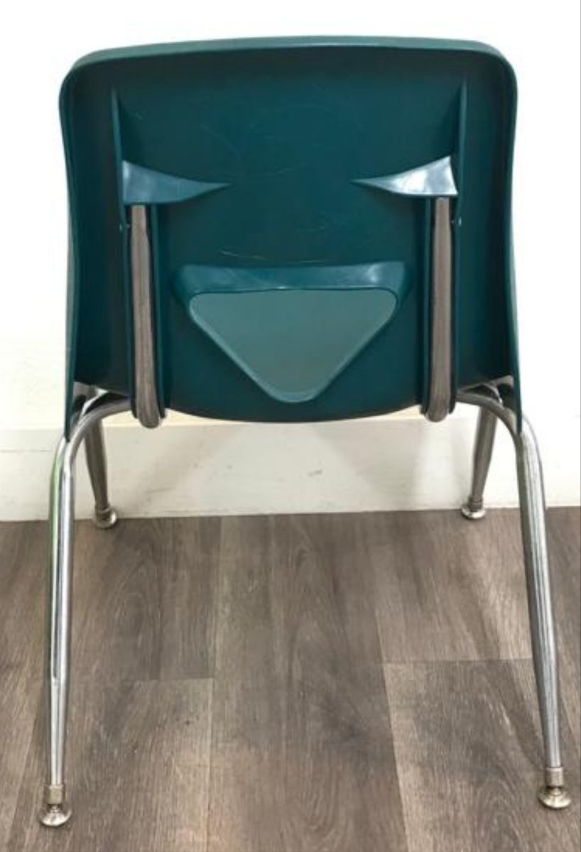14 inch Stacking Student Chair, Green (RF) School Excess