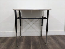 Load image into Gallery viewer, Artco Bell Uniflex 7SD4A6 - Student Desk, Adjustable, Gray Spectrum Hard Plastic Top, w/ Plastic Clear Book Box (RF)