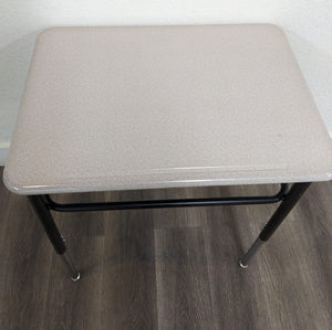 Artco Bell Uniflex 7SD4A6 - Student Desk,  Adjustable, Gray Spectrum Hard PlasticTop, w/ Plastic Clear Book Box(RF)