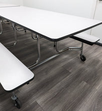 Load image into Gallery viewer, 12ft Cafeteria Lunch Table w/ Bench Seat, Gray, Adult Size (RF)