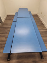 Load image into Gallery viewer, 12ft Cafeteria Lunch Table w/ Bench Seat, Light Blue, Palmer Hamilton Brand, Dual Seat Size (RF)