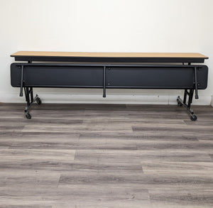 Sico 8ft Mobile Convertible Bench Table, Oak Wood Grain, Adult Size (RF)