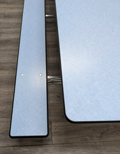 Load image into Gallery viewer, 10FT CAFETERIA LUNCH TABLE W/ FOLDABLE BENCH SEAT, LIGHT BLUE TOP, LIGHT BLUE BENCH, ELEMENTARY SIZE (RF)
