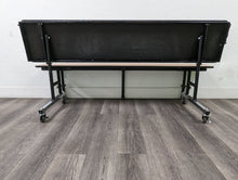 Load image into Gallery viewer, 6ft Mobile Convertible Bench Table, Medium Oak, Adult Size (RF)
