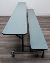 Load image into Gallery viewer, 8ft Mobile Convertible Bench Table, Green, Adult Size (RF)