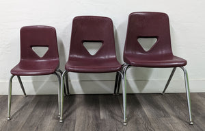 14 inch Stacking Student Chair, Burgundy (RF)