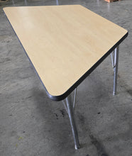 Load image into Gallery viewer, 58" x 26" Trapezoid Activity Table, Adjustable Legs, Maple Top (RF)