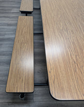 Load image into Gallery viewer, 10ft Cafeteria Lunch Table w/ Bench Seat, Oak Wood Grain, Adult Size (RF)
