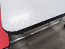Load image into Gallery viewer, 12ft Cafeteria Lunch Table w/ RED Bench Seat, Gray Top, Adult Size (RF)
