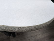 Load image into Gallery viewer, 60in Round Cafeteria Lunch Table w/ Bench Seat, Blue Top,White Seat, Elementary Size (RF)