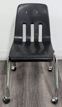 Load image into Gallery viewer, 18 inch Virco 9000 Series Student Chair on Wheels - Black (RF)