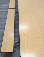 Load image into Gallery viewer, 12ft Cafeteria Lunch Table w/ Wood Grain Bench Seat, Elementary Size (RF)