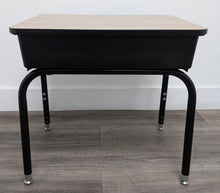 Load image into Gallery viewer, Open Front Student Desk, w/ NEW Replacement Ginger Wood Grain Laminate Top (RF)