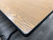 Load image into Gallery viewer, 12ft Cafeteria Lunch Table w/ Wood Grain Bench Seat, Wood Grain Top, Darker Wood Grain Seat, Adult Size (RF)