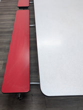 Load image into Gallery viewer, 12ft Cafeteria Lunch Table w/ RED Bench Seat, Gray Top, Adult Size (RF)
