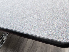 Load image into Gallery viewer, 12ft Cafeteria Lunch Table w/ Foldable Bench Seat, Dark Gray Top, Burgundy Bench, Elementary Size (RF)