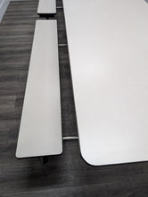 Load image into Gallery viewer, 12ft Cafeteria Lunch Table w/ Bench Seat, Light Beige Top, Adult Size (RF)