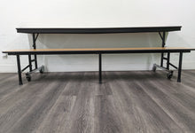 Load image into Gallery viewer, 8ft Mobile Convertible Bench Table, Medium Oak, Adult Size (RF)