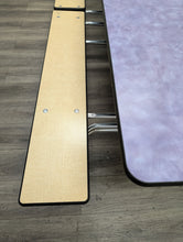 Load image into Gallery viewer, 8FT CAFETERIA LUNCH TABLE W/ FOLDABLE BENCH SEAT, PURPLE TOP, BEIGE BENCH, ELEMENTARY SIZE (RF)