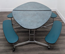 Load image into Gallery viewer, 8ft Cafeteria Lunch Table w/ Bench Seat, Green Seat Bench, Adult Size (RF)