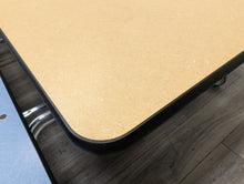 Load image into Gallery viewer, 10FT CAFETERIA LUNCH TABLE W/ FOLDABLE BENCH SEAT, BEIGE TOP, LIGHT BLUE BENCH, ELEMENTARY SIZE (RF)