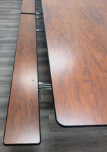 Load image into Gallery viewer, 12ft Cafeteria Lunch Table w/ Foldable Cherry Top, Cherry Bench Seat, Adult Size (RF)