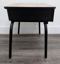 Load image into Gallery viewer, Open Front Student Desk, w/ NEW Replacement Ginger Wood Grain Laminate Top (RF)