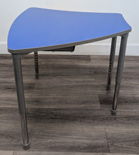 Load image into Gallery viewer, Artco Bell Kite Student Desk, Adjustable, Royal Blue and Sky Blue Top, w/ Metal Gray Book Box (RF)