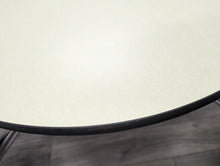 Load image into Gallery viewer, 10ft Cafeteria Lunch Table w/ 8 Stool Seat, Pale Moss Green Top, Black Seat, Oval, Adult Size (RF)