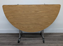 Load image into Gallery viewer, 60 inch Round Cafeteria Lunch Folding Table, Wood Grain Top, Adult Size (RF)