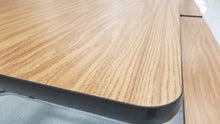 Load image into Gallery viewer, 12ft Cafeteria Lunch Table w/ Bench Seat, Wood Grain, Adult Size (RF)
