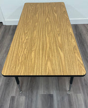 Load image into Gallery viewer, 24" x 48" Rectangle Activity Table, Adjustable Legs, Wood Grain Top (RF)