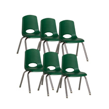 Load image into Gallery viewer, 16inch Stack Chair, Green, Chrome Swivel Glide (MS)