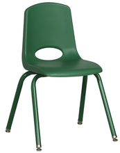 Load image into Gallery viewer, 16inch Stack Chair, Hunter Green, Chrome Swivel Glide (MS)