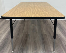 Load image into Gallery viewer, 30" x 72" Rectangle Activity Table, Adjustable Legs, Wood Grain Top (RF)