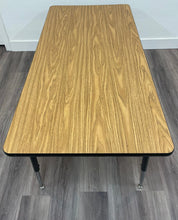 Load image into Gallery viewer, 30" x 72" Rectangle Activity Table, Adjustable Legs, Wood Grain Top (RF)