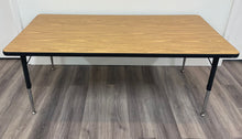 Load image into Gallery viewer, 24" x 60" Rectangle Activity Table, Adjustable Legs, Medium Oak, Wood Grain Top (RF)