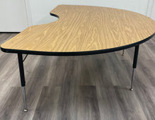 Load image into Gallery viewer, 48" x 72" Kidney Activity Table, Adjustable Legs, Wood Grain Top (RF)