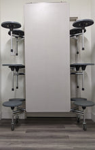 Load image into Gallery viewer, 12ft Cafeteria Lunch Table w/ Stool Seat, Gray Top, Gray Seat, Adult Size (RF)