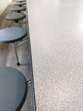 Load image into Gallery viewer, 12ft Cafeteria Lunch Table w/ Stool Seat, Gray Top, Gray Seat, Adult Size (RF)
