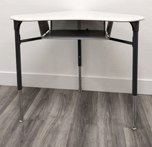 Load image into Gallery viewer, HON Trapezoid Adjustable Student Open Front Desk, Grey Frame w/ Hard Plastic Top (RF)